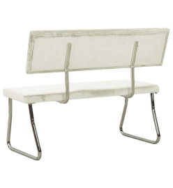 Banc 110 cm Blanc crème Velours