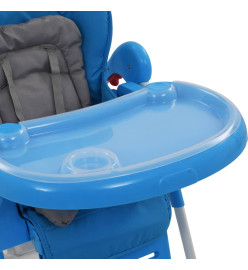 Chaise haute pour bébé Bleu et gris