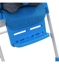 Chaise haute pour bébé Bleu et gris