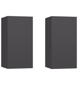 Meubles TV 2 pcs Gris 30,5x30x60 cm Aggloméré