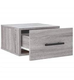 Table de chevet murale sonoma gris 35x35x20 cm