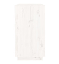 Buffet Blanc 100x40x75 cm Bois massif de pin