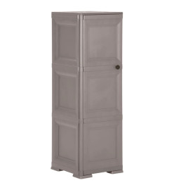 Armoire en plastique 40x43x125 cm Design de bois Gris