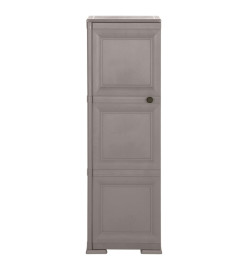 Armoire en plastique 40x43x125 cm Design de bois Gris