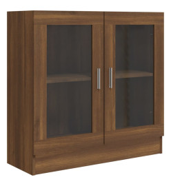 Armoire à vitrine Chêne marron 82,5x30,5x80cm Bois d'ingénierie