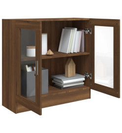 Armoire à vitrine Chêne marron 82,5x30,5x80cm Bois d'ingénierie