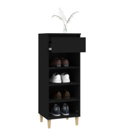 Armoire à chaussures Noir 40x36x105 cm Bois d'ingénierie