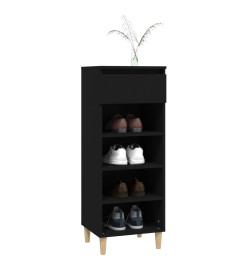 Armoire à chaussures Noir 40x36x105 cm Bois d'ingénierie