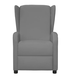 Fauteuil à oreilles gris similicuir