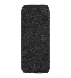 Tapis d'escalier 15 pcs 60x25 cm Anthracite Rectangulaire