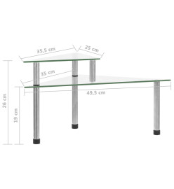 Étagère de cuisine Transparent 49,5x35x19 cm Verre trempé