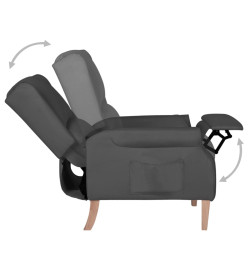 Fauteuil inclinable Gris foncé Tissu