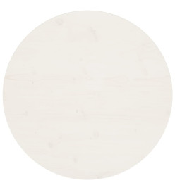 Dessus de table Blanc Ø70x2,5 cm Bois de pin massif