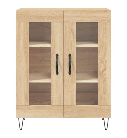 Buffet haut Chêne sonoma 69,5x34x180 cm Bois d'ingénierie