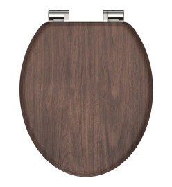 SCHÜTTE Siège de toilette avec fermeture en douceur DARK WOOD MDF