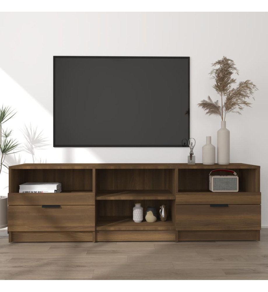 Meuble TV Chêne marron 150x33,5x45 cm Bois d'ingénierie