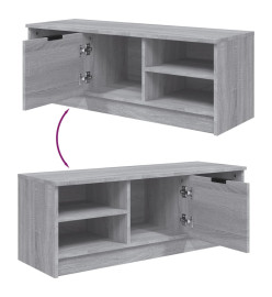 Meuble TV Sonoma gris 102x35,5x36,5 cm Bois d'ingénierie