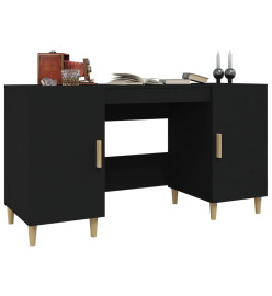 Bureau Noir 140x50x75 cm Bois d'ingénierie