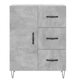 Buffet haut Gris béton 69,5x34x180 cm Bois d'ingénierie