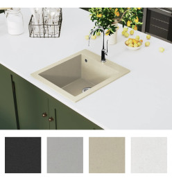 Évier de cuisine Granit Seul lavabo Beige