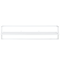 Porte-serviettes Blanc 95x25x22 cm Fer