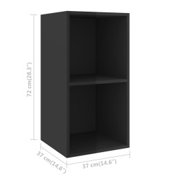 Ensemble de meuble TV 3 pcs Noir brillant Aggloméré