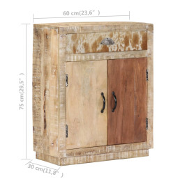 Buffet 60x30x75 cm Bois de manguier massif