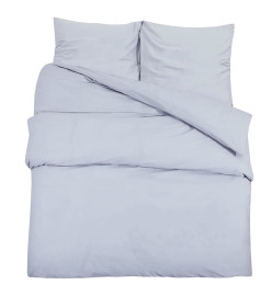 Ensemble de housse de couette Gris 225x220 cm Microfibre légère