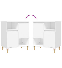 Buffet Blanc 60x35x70 cm Bois d'ingénierie