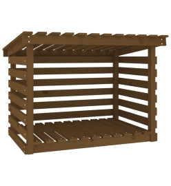 Support bois de chauffage Marron miel 108x73x79 cm Bois pin