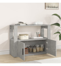 Buffet Gris béton 80x30x60 cm Bois d'ingénierie