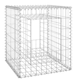 Poteaux à panier de gabion 2 pcs 50x50x60 cm Fer