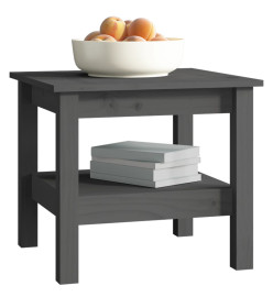 Table basse Gris 45x45x40 cm Bois massif de pin