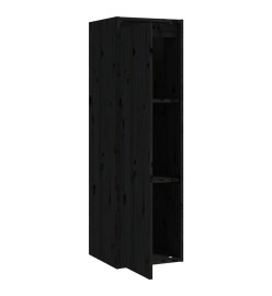 Armoire murale Noir 30x30x100 cm Bois de pin massif