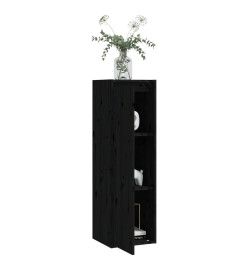 Armoire murale Noir 30x30x100 cm Bois de pin massif