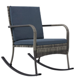 Chaise à bascule de jardin Résine tressée Anthracite
