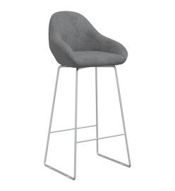 Tabouret de bar Gris clair Velours