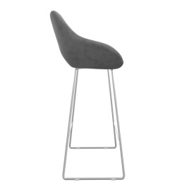 Tabouret de bar Gris clair Velours