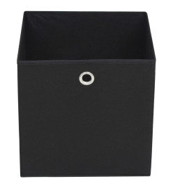 Boîtes de rangement 10 pcs Tissu intissé 28x28x28 cm Noir