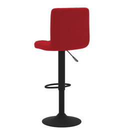 Tabourets de bar lot de 2 rouge bordeaux velours