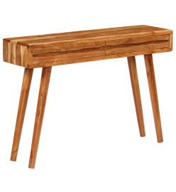 Table console Bois d'acacia avec tiroirs sculptés 118x30x80 cm