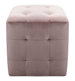 2 pcs Poufs Rose 30 x 30 x 30 cm Tissu velours