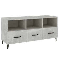 Meuble TV Gris béton 102x35x50 cm Bois d'ingénierie