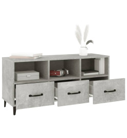 Meuble TV Gris béton 102x35x50 cm Bois d'ingénierie