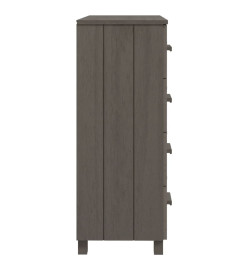 Buffet HAMAR Gris clair 79x40x103,5 cm Bois massif de pin