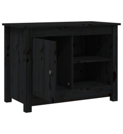 Meuble TV Noir 70x36,5x52 cm Bois de pin massif