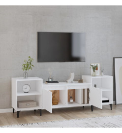 Meuble TV Blanc 160x35x55 cm Bois d'ingénierie