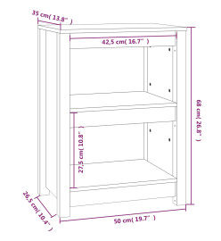 Bibliothèque 50x35x68 cm Bois de pin massif