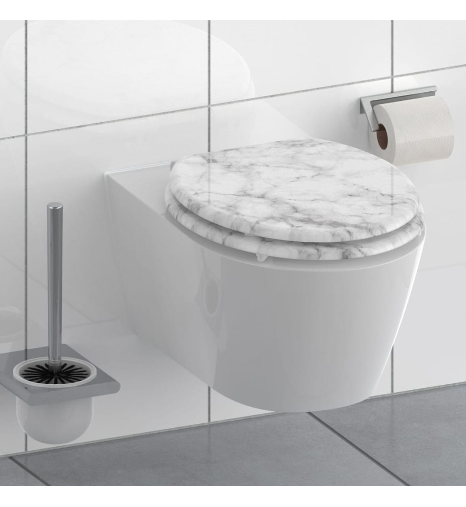 SCHÜTTE Siège de toilette avec fermeture en douceur MARMOR STONE