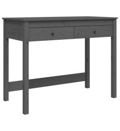 Bureau avec tiroirs Gris 100x50x78 cm Bois massif de pin